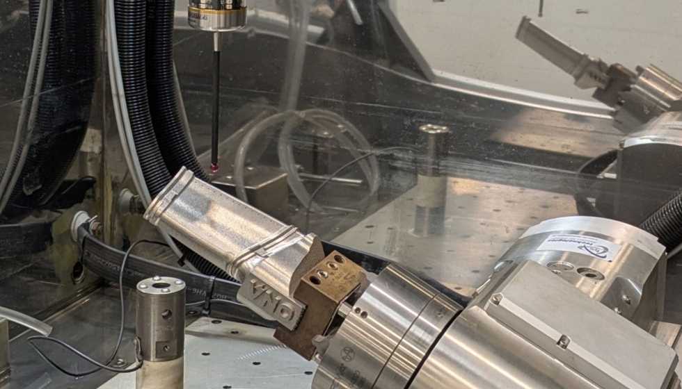 Referencia��o de uma p� de turbina por apalpa��o por contacto na m�quina ONA Halley 4 do CFAA