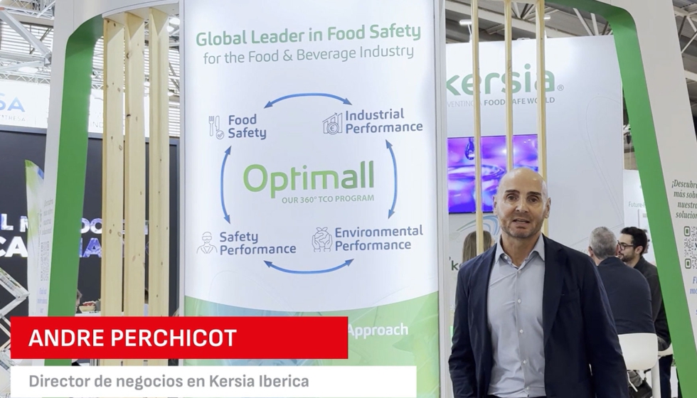 Andre Perchicot nos atendi� en el stand de Kersia de Alimentaria FoodTech