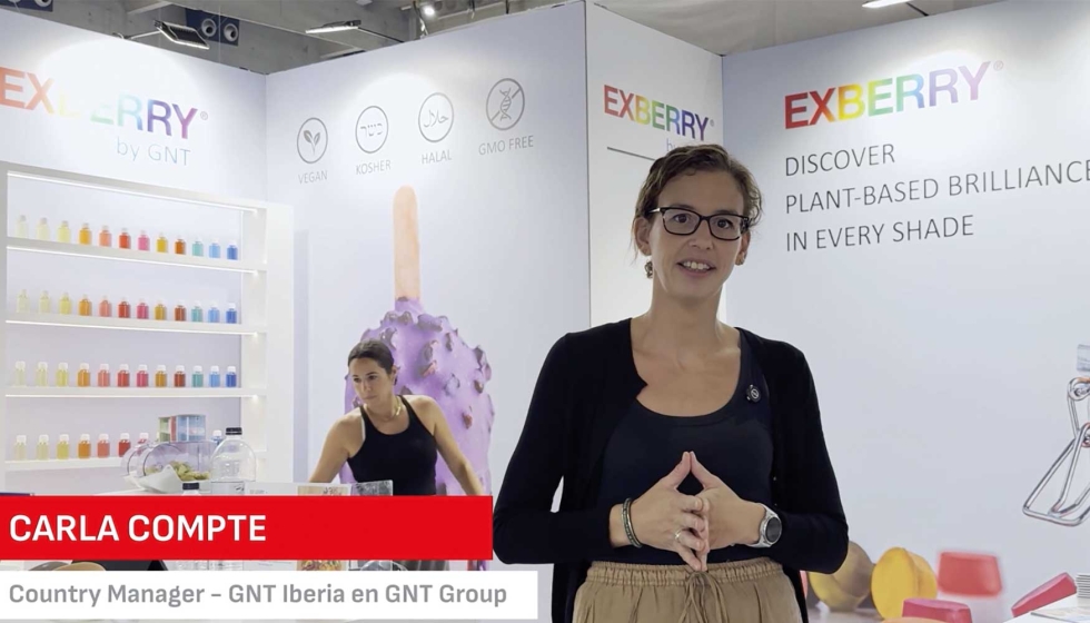 Carla Compte nos mostr� la gama de colorantes de origen vegetal de EXBERRY