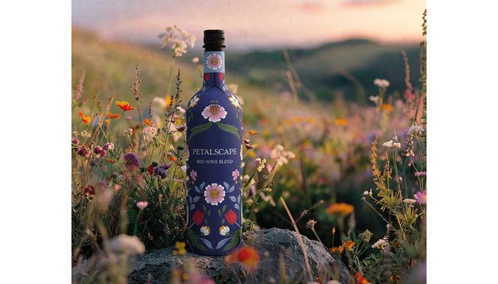 Las referencias Sauvignon Blanc y Red Wine Blend de Petalscape se comercializan en botellas Frugal Bottle