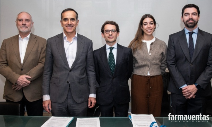 Pedro Luis S�nchez, director de Asuntos Econ�micos de Farmaindustria; Juan Yermo, director general de Farmaindustria; Javier Serrano...