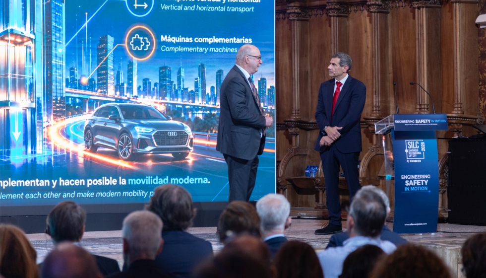 Antonio P�rez, de Imem Ascensores, e I�aki Calvo, de SEG Automotive, analizaron las sinergias tecnol�gicas entre la elevaci�n y la automoci�n...