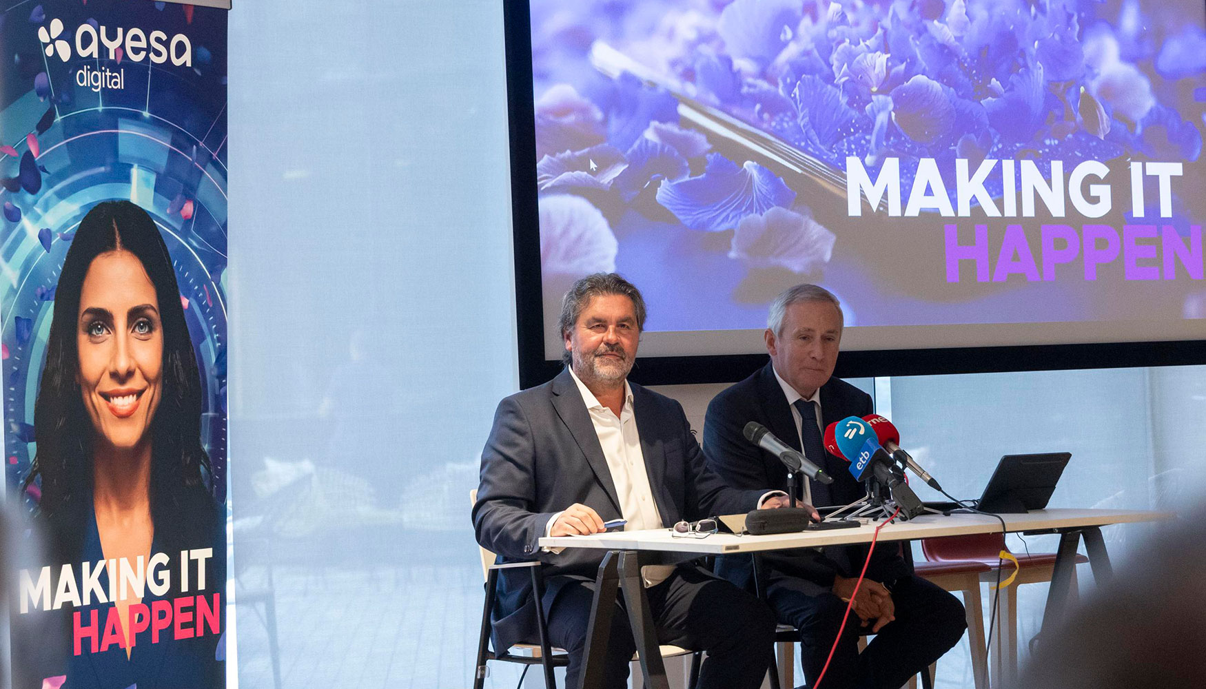 ��igo Uc�n, presidente de Ayesa Digital, y Manuel Baraza, CEO de la compa��a...