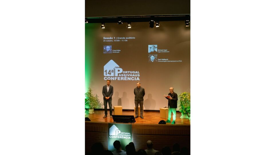 Michael Ingui, da Ingui Architecture, Carl Halbach, do Passive House Institut e Lloyd Alter, arquiteto e professor na Toronto Metropolitan University...