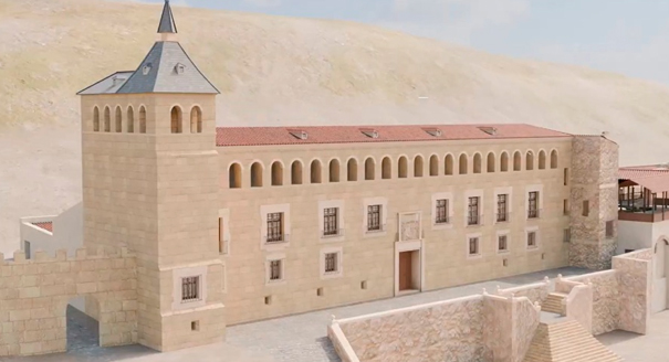 Recreaci�n en 3D del palacio de Berlanga de Duero