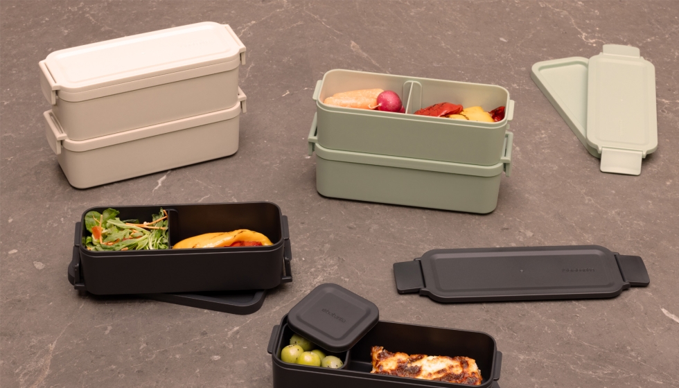 T�pers Bento apilables para almuerzo Make & Take de Brabantia, disponibles en tres colores