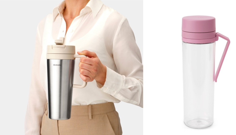 Izquierda: Botella t�rmica de la colecci�n Make & Take de Brabantia, dise�ado para transportar bebidas durante los desplazamientos diarios...