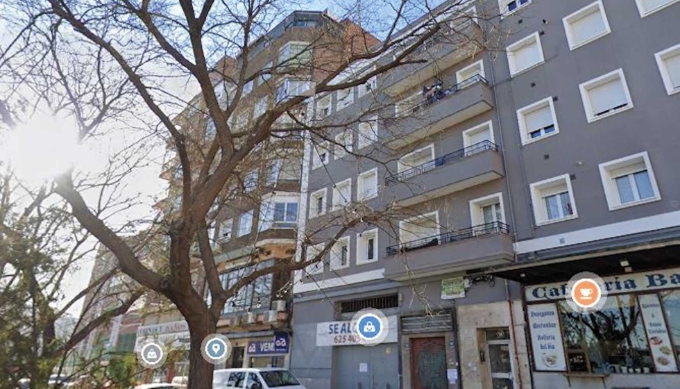 Fachada del edificio en Madrid donde se llev� a cabo la intervenci�n para reforzar la cimentaci�n del futuro ascensor...