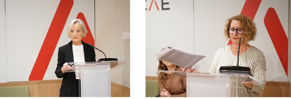 Intervenci�n de Marta Vall-llossera, presidenta del CSCAE y Susana Moreno Falero...