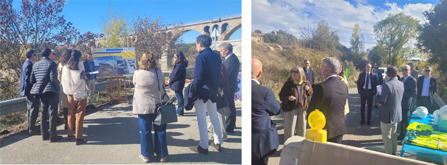 Visita del Consejo de Administraci�n de Acuaes al embalse de Fuentes Claras, en la provincia de �vila