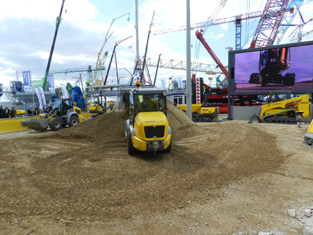 Zona de demostraciones en el stand de Wacker Neuson en Intermat 2012