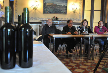 Presentacin de las jornadas sobre la via y el vino en Collserola. Foto: Localpress