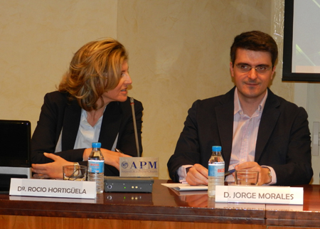 Roco Hortigela, copresidenta de UNEF en su etapa constituyente, y Jorge Morales, miembro de la Junta Directiva de UNEF...