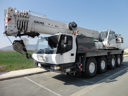 Crane Grove GMK4080-1, of the 2008, auctioned by Ritchie Bros