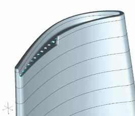 Fig. 2: Points measured on the surface of a blade