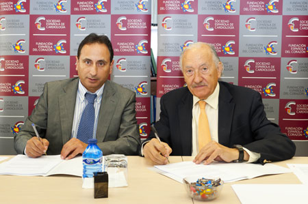 De izquierda a derecha, Jos Garcia Martn, presidente de la AGF, junto a Leandro Plaza Celemin, presidente FEC