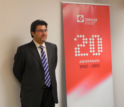 Isidre Gavn present el nuevo logo conmemorativo de los 20 aos de Cimalsa