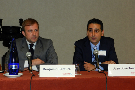 Benjamn Bentura (izquierda), director tcnico de Anmopyc, y Juan Jos Torres, vicepresidente de Confalq