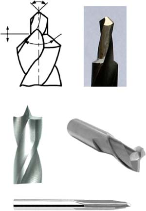 Figura 5: Tipos de herramientas de corte para materiales compuestos