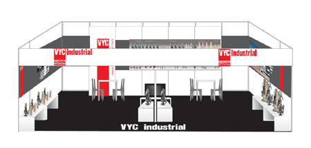 Infografa del diseo del stand de VYC Industrial en Achema 2012