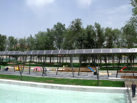 Instalacin fotovoltaica en el parque sostenible de Valdemoro