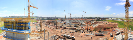 Obras de construccin del nuevo Estadio de Ftbol del Corinthians