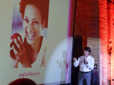 Manel Sim, director general de Afrucat, durante la presentacin de la marca Oki, el pasado 3 de julio