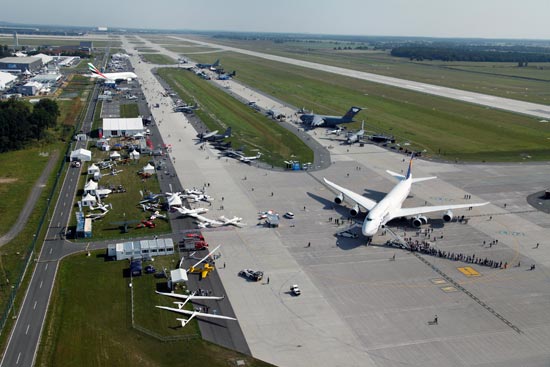 Vista area de Berlin ExpoCenter Airport