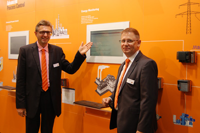 The new solution of monitoring of power Aprol EnMon has been only one of the innovations present in Achema by Martin Reichinger (left) and Stefan Lau...