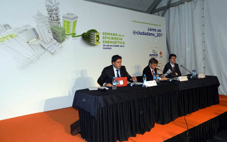 La rueda de prensa tuvo lugar en el auditorio de la Villa Solar del Solar Decathlon Europe 2012