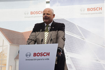 El presidente del Grupo Bosch para Espaa y Portugal, Frank Seidel, durante su discurso