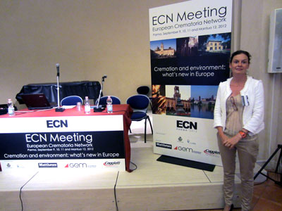 Olga Moro Coco, secretaria general de Iberataud, represent a los fabricantes espaoles de atades en el ECN Meeting...