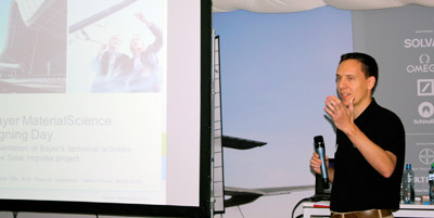 Martin Kreuter, responsable de del proyecto de investigacin de Solar Impulse en Bayer MaterialScience