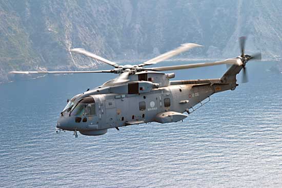 Helicopter Westland EH 101 Merlin manufactured with To the-Li