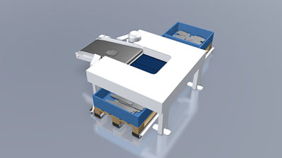 The SortMaster Box Linear guarantees a classification without scratches of good pieces in scrollable tanks linealmente