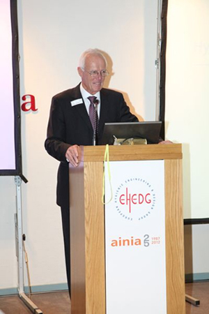 El presidente de la EHEDG, Knuth Lorenzen, durante su ponencia