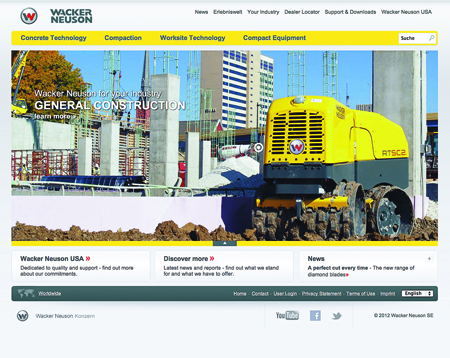 Nueva web de Wacker Neuson