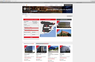 El buscador contempla edificios de oficinas, inmuebles high-tech, locales comerciales y plazas de garaje