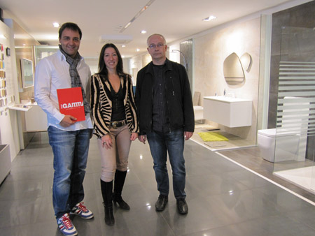 De izquierda a derecha: Juan Canet Sans y Sonia Maestro Martnez (Comercial Maestro Canet), y Esteve Vilardell Sitjes (Grup Gamma)...