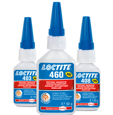 Loctite 403, 408 y 460 son adecuados en materias de seguridad e higiene