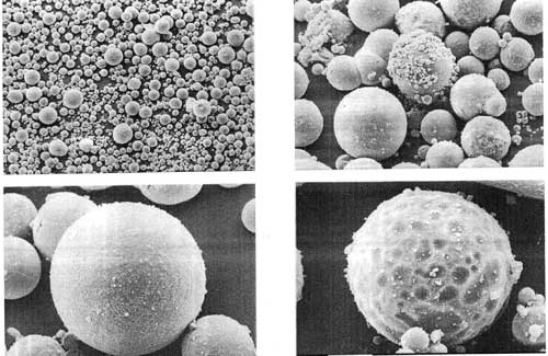 El material erosionado tiene forma de bolas microscpicas