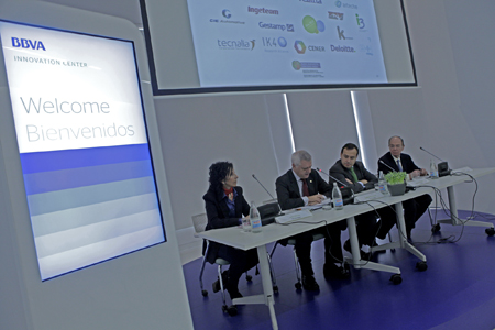Un momento de la rueda de prensa de la presentacin del Cleantech Forum Europe 2013
