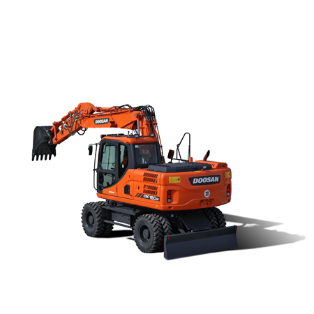 The new excavator DX160W-3 and the DX140W-3 have a wide assortment of options