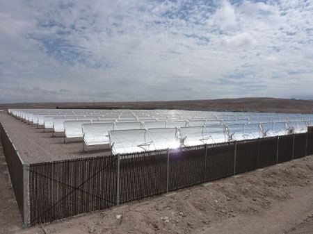Planta termosolar encargada de suministrar energ�a a Minera el Tesoro