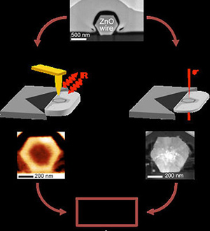 La nanoscopa infrarroja-electrnica correlativa combina dos tcnicas. Imagen: R. Hillenbrand et al