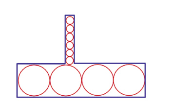 Ilustracin del algoritmo de bola rodante en el que el software usa el dimetro de una bola en una ubicacin especfica como grosor de la pieza en...