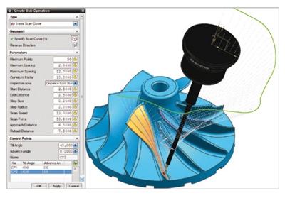 Escaneo de 5 ejes con CMM Inspection Programming de NX 8.5.