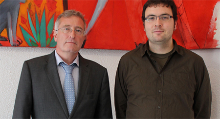 Eduardo Ros, responsable de clipandprint.com (derecha) junto a Francisco Prez, director de Palmart