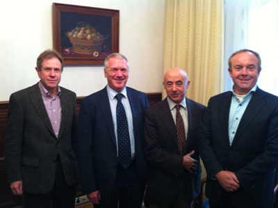 De izquierda a derecha: Helmut Haselmair, Wilf Butcher, Vicente Mans y Joric Witlox