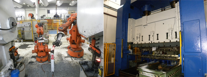 En Terranova se pueden observar lneas totalmente robotizadas produciendo piezas (izq...